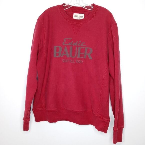 Eddie Bauer red burgundy warm and cozy sweatshirt size XL - Picture 1 of 8